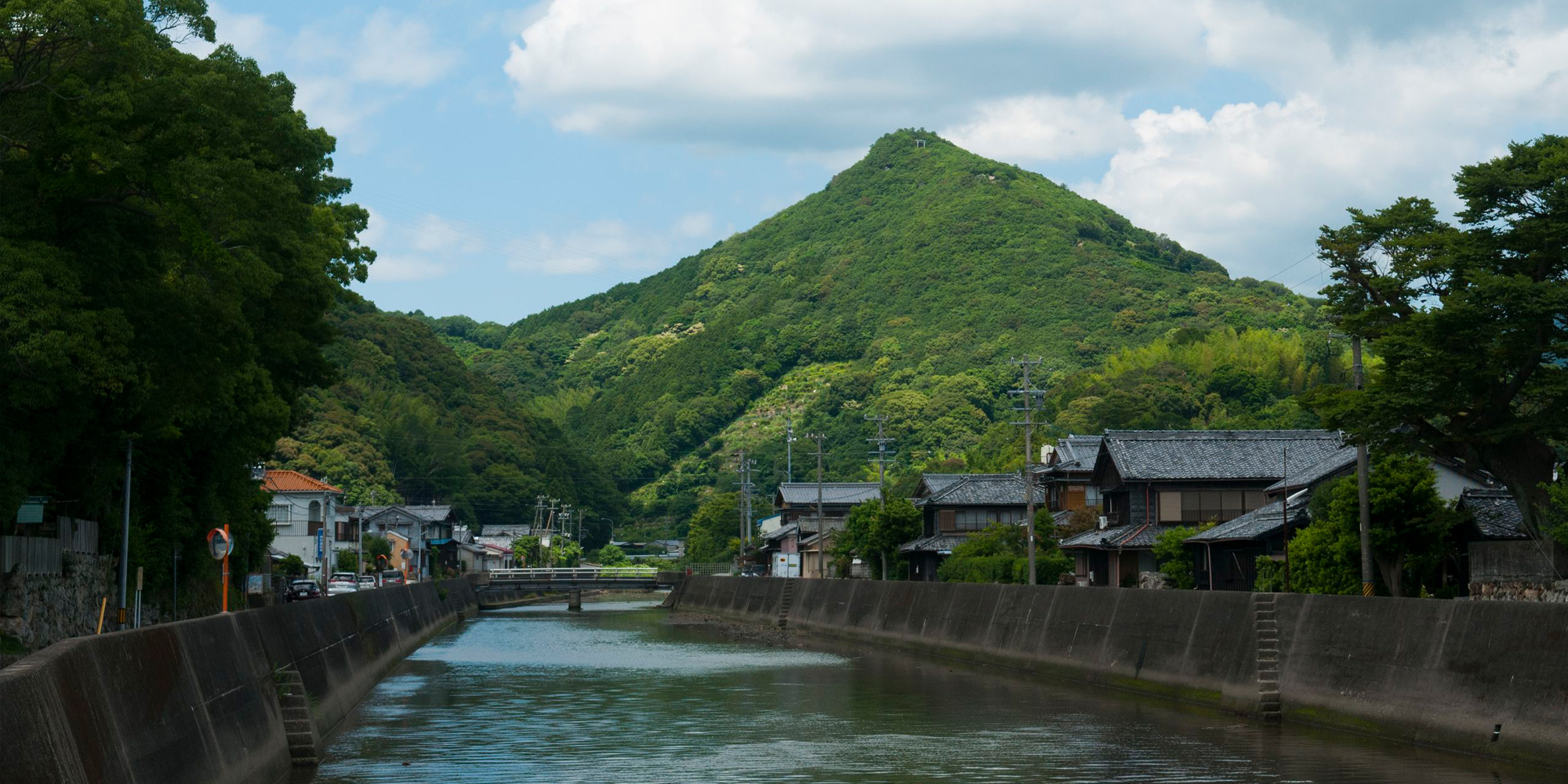 五ヶ所浦 浅間山を望む風景写真