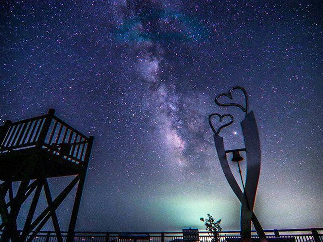 見江島展望台の星空の写真